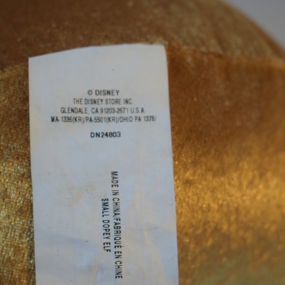 Disney Store Christmas Dopey Plush Snow White Dwarf Elf Jingle Hat - Picture 7 of 7